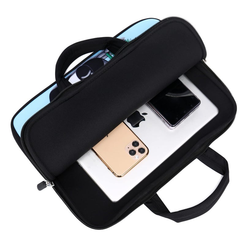 HAPLIVES 14 15 15.4 15.6 inch Laptop Handle Bag Computer Protect Case Pouch Holder Notebook Sleeve Neoprene Cover Soft Carrying Travel Case For Dell Lenovo Toshiba HP Chromebook ASUS Acer (Panda & Bamboo) - Image 5